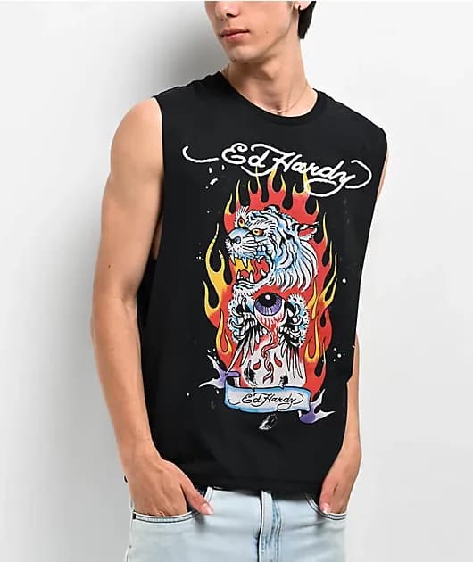 Tiger Black Tank Top — image 1 of 1