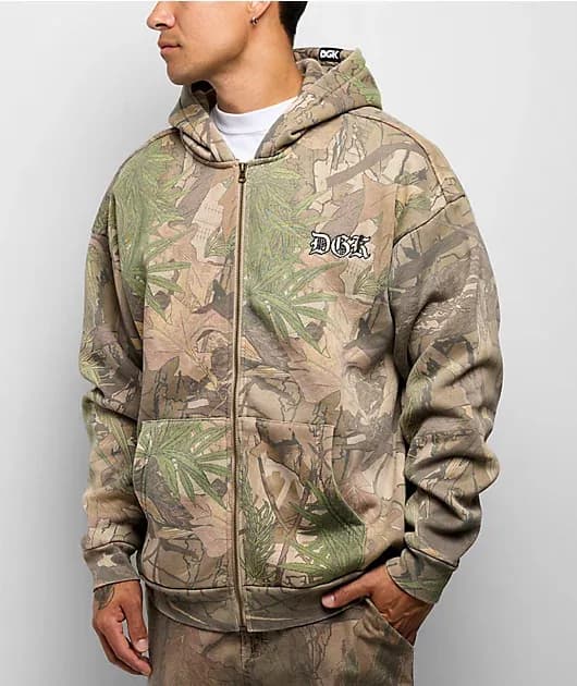 Timber Camo Wash Zip Hoodie — image 1 of 1