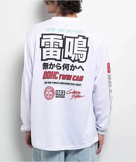 Turbine Racing White Long Sleeve Jersey — image 1 of 1