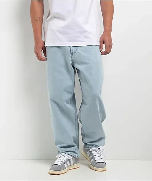 Ultra Loose Fit Colby Light Blue Wash Skate Jeans — image 1 of 1