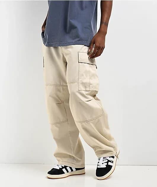 Ultra Loose Natural Birch Cargo Skate Pants — image 1 of 1