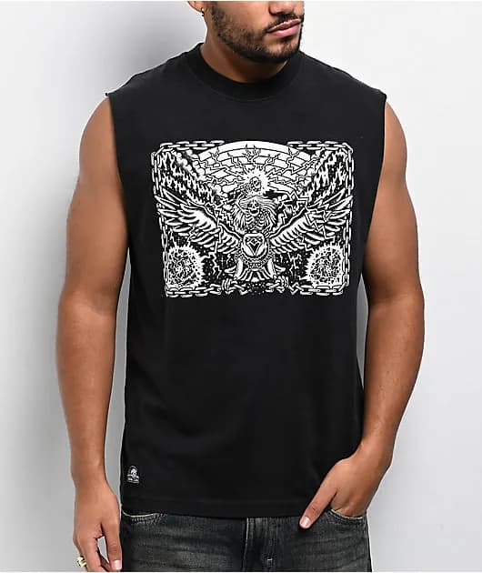 Unchained Black Tank Top — image 1 of 1