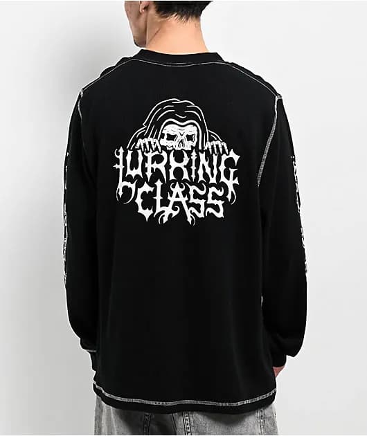 Unchained Black Thermal Long Sleeve T-Shirt — image 1 of 1