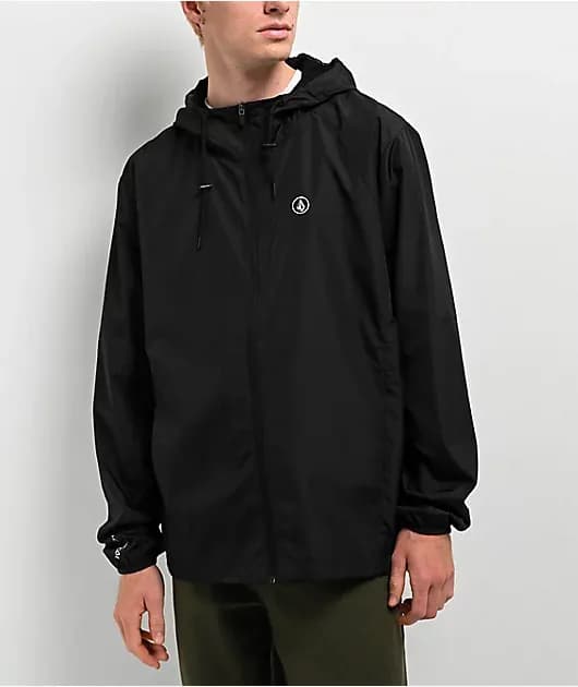 Wavern Black Windbreaker Jacket — image 1 of 1