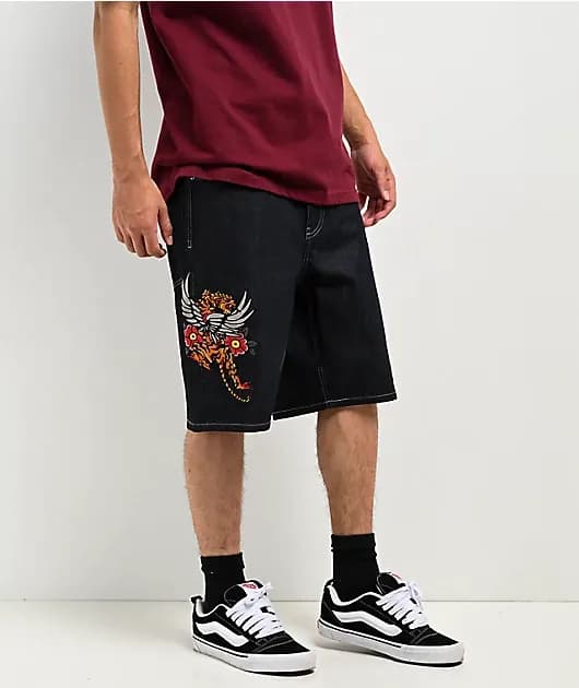 Waylay Indigo Raw Denim Shorts — image 1 of 1