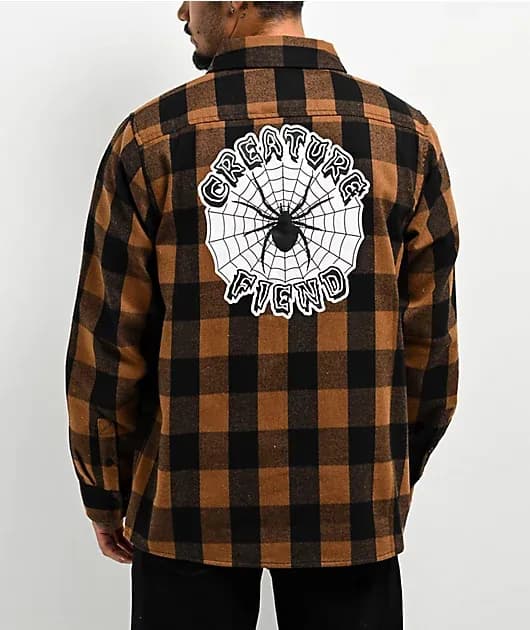 Web Black Brown Flannel Shirt — image 1 of 1