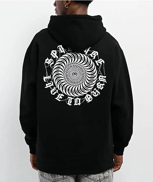 Webbed Black Hoodie — image 1 of 1