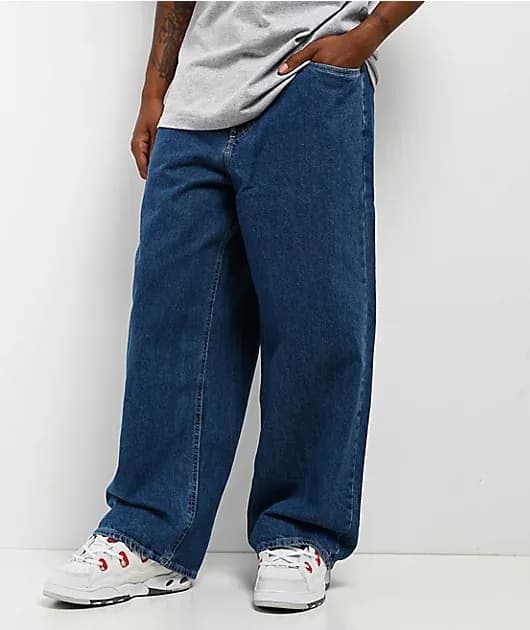 Wheelie Blue Ultra Wide Skate Jeans — image 1 of 1