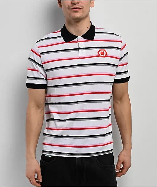 White Stripe Polo Shirt — image 1 of 1
