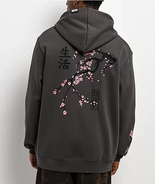Zen Charcoal Zip Hoodie — image 1 of 1